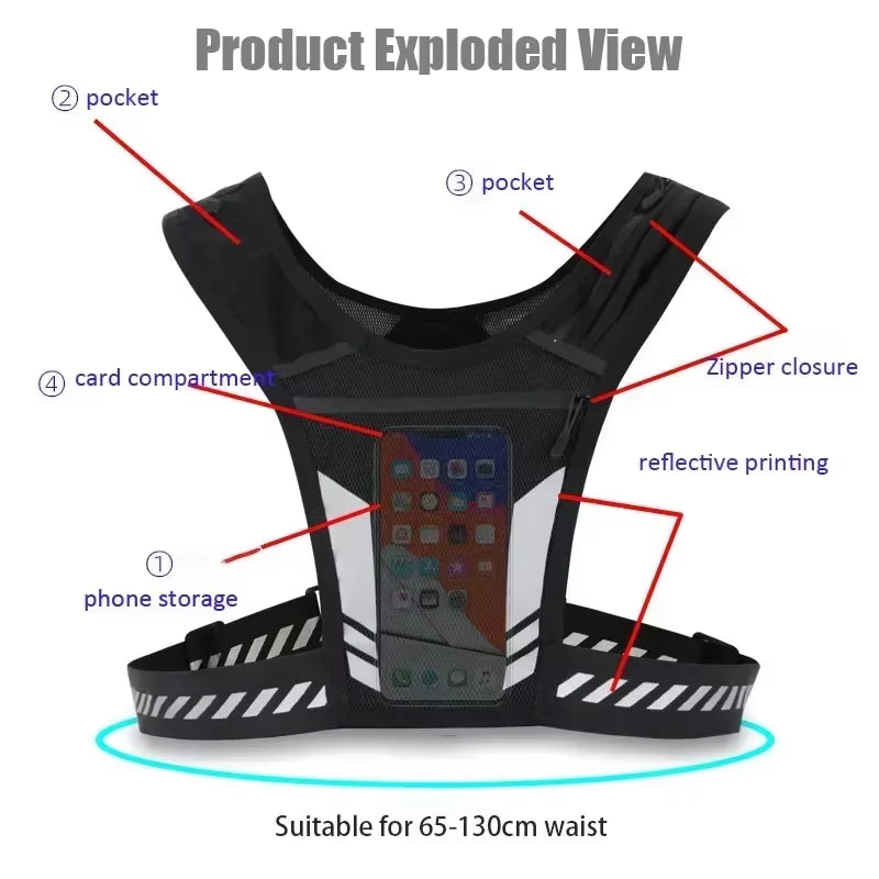 Running vest phone holder