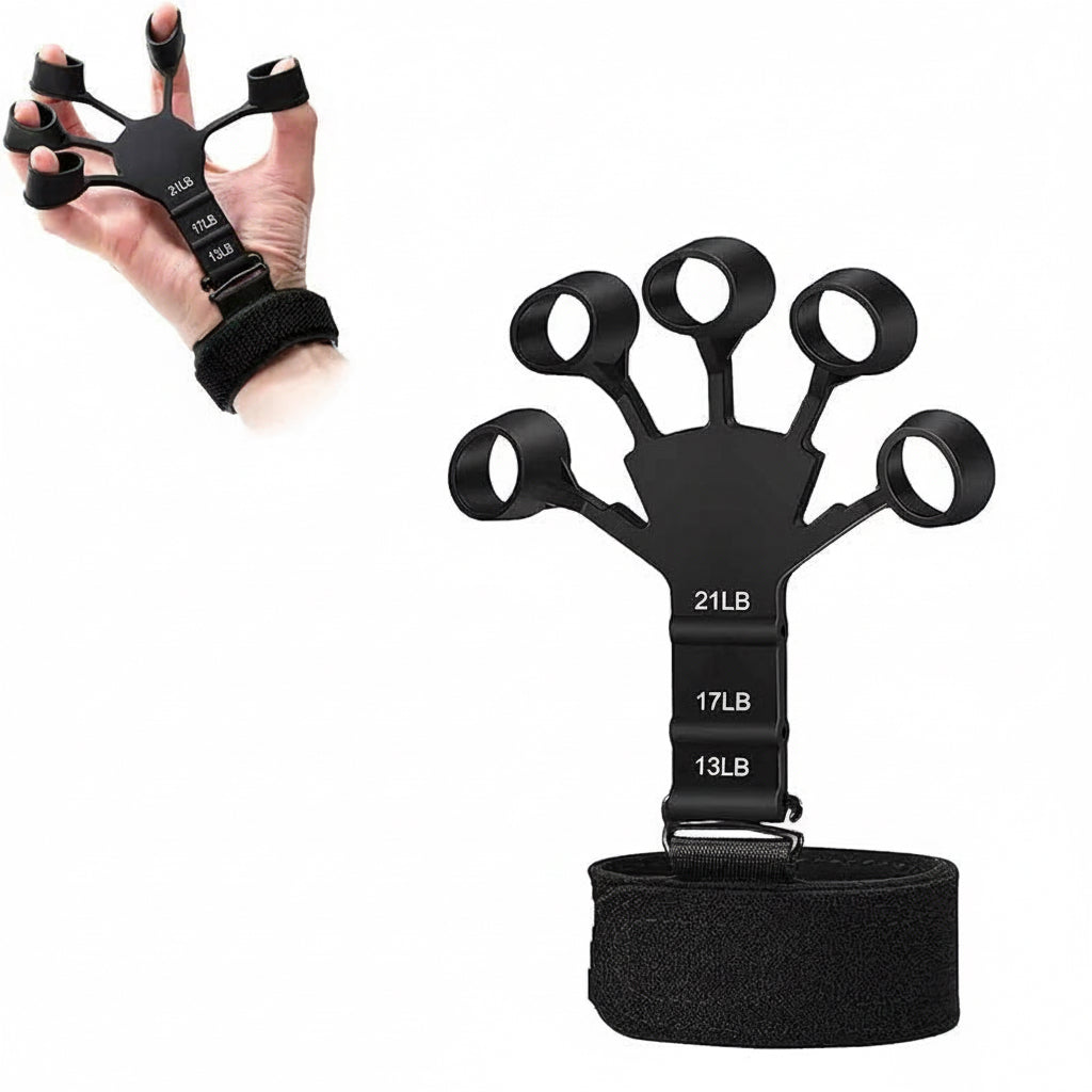 5-60Kg Adjustable Grip Strength Trainer with Finger Exerciser Hand Grip Strengthener for Muscle Building and Injury Recover