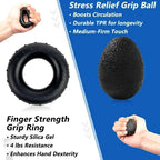 5-60Kg Adjustable Grip Strength Trainer with Finger Exerciser Hand Grip Strengthener for Muscle Building and Injury Recover
